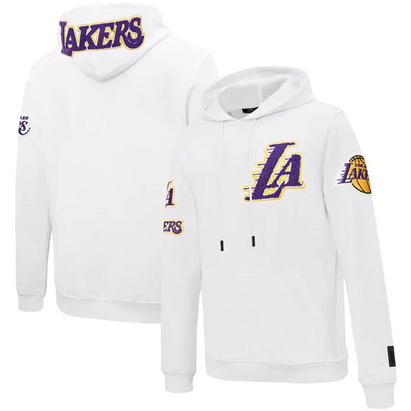 Men's White Los Angeles Lakers 2021  Pro Standard Collection Pullover Hoodie